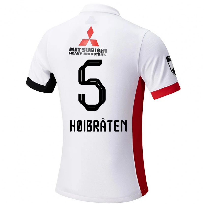Danxen Dětské Marius Høibråten #5 Červená Bílá Daleko Hráčské Dresy 2025/26 Dres