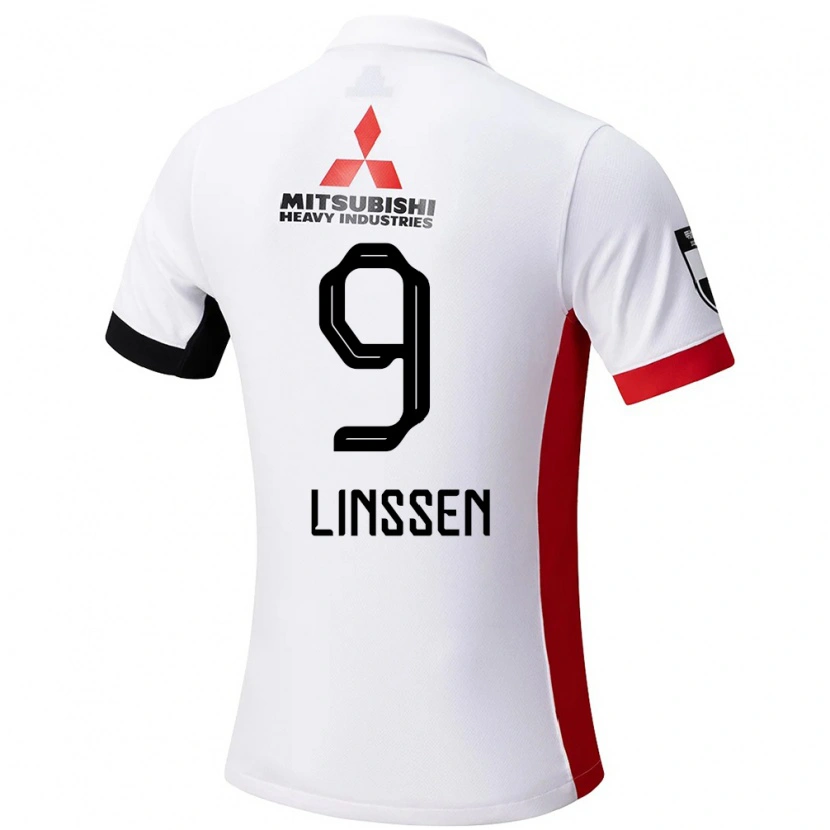 Danxen Dětské Bryan Linssen #9 Červená Bílá Daleko Hráčské Dresy 2025/26 Dres