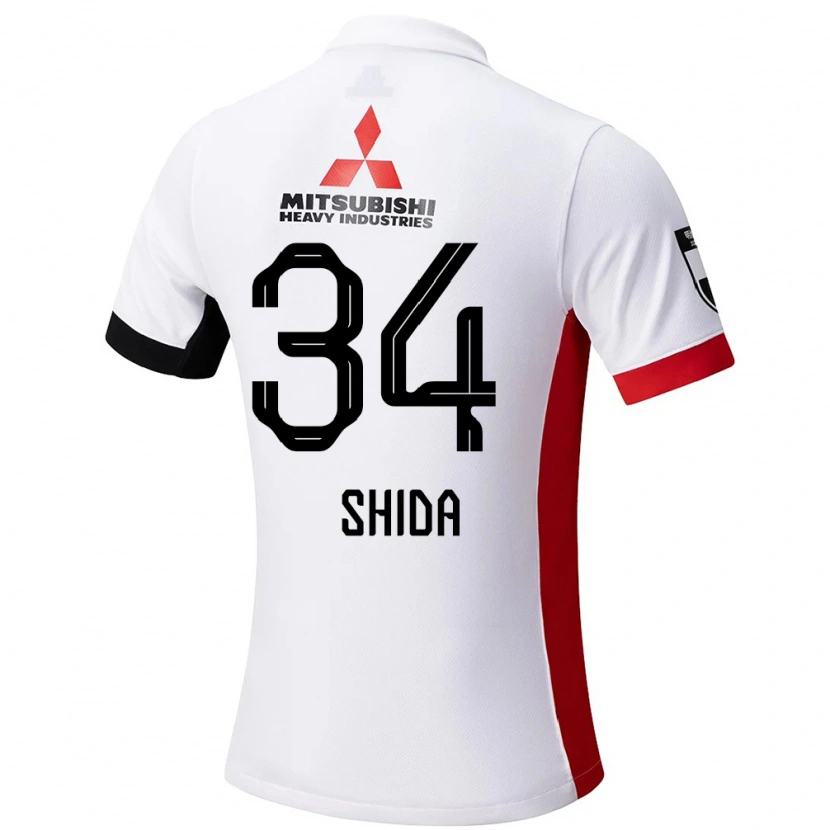 Danxen Dětské Izuho Shida #34 Červená Bílá Daleko Hráčské Dresy 2025/26 Dres