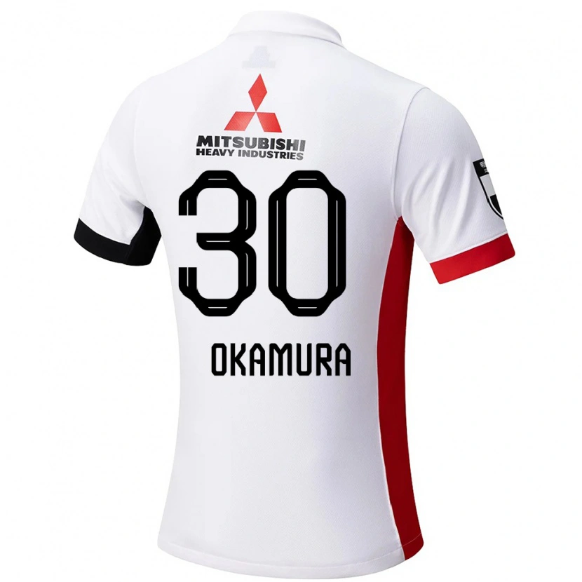 Danxen Dětské Raika Okamura #30 Červená Bílá Daleko Hráčské Dresy 2025/26 Dres