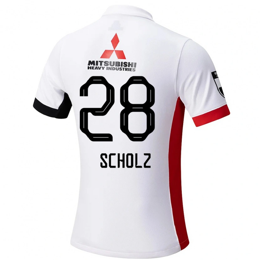 Danxen Dětské Alexander Scholz #28 Červená Bílá Daleko Hráčské Dresy 2025/26 Dres