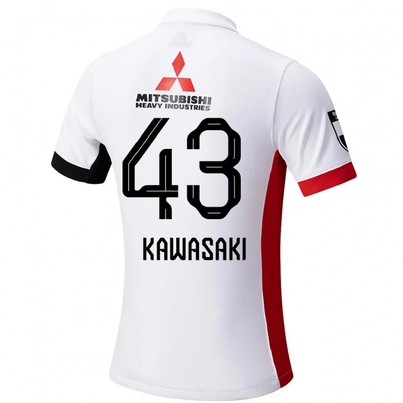 Danxen Dětské Atsushi Kawasaki #43 Červená Bílá Daleko Hráčské Dresy 2025/26 Dres