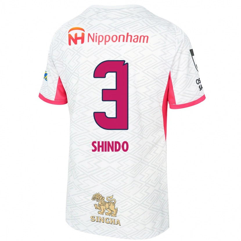 Danxen Dětské Ryosuke Shindo #3 Sakura Růžová Bílá Daleko Hráčské Dresy 2025/26 Dres