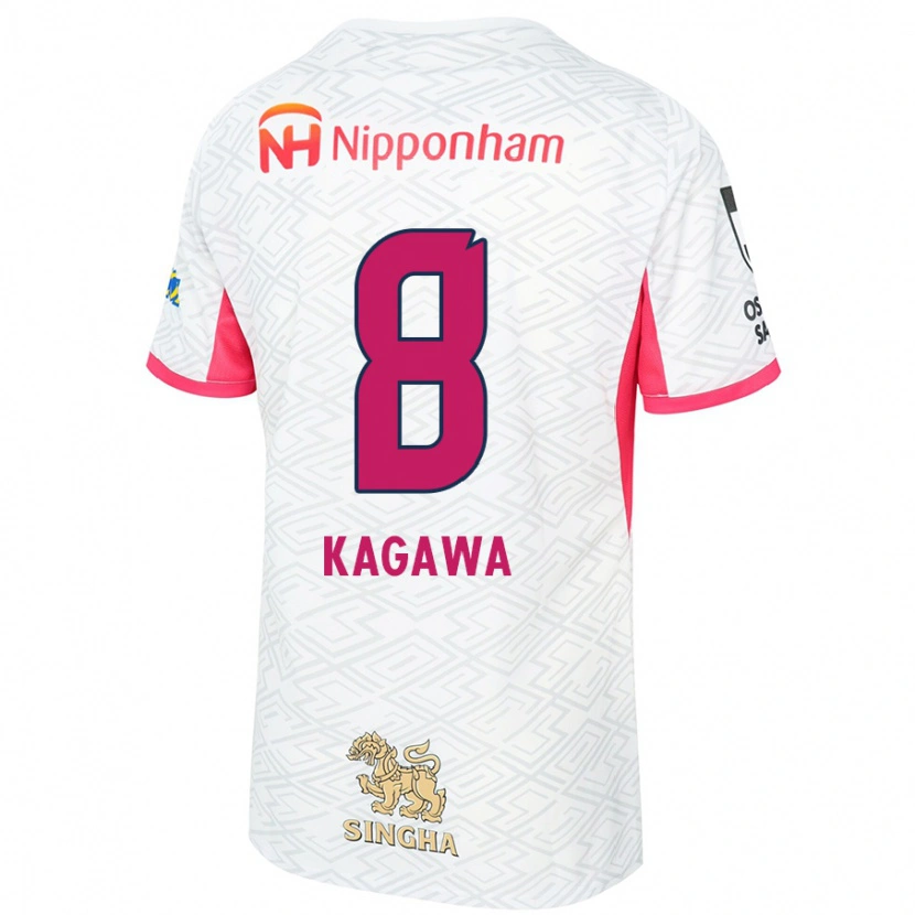 Danxen Dětské Shinji Kagawa #8 Bílá Sakura Růžová Daleko Hráčské Dresy 2025/26 Dres