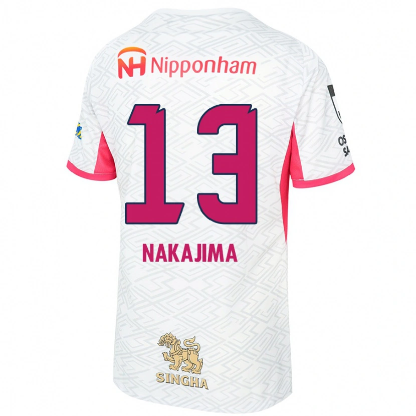 Danxen Dětské Motohiko Nakajima #13 Bílá Sakura Růžová Daleko Hráčské Dresy 2025/26 Dres