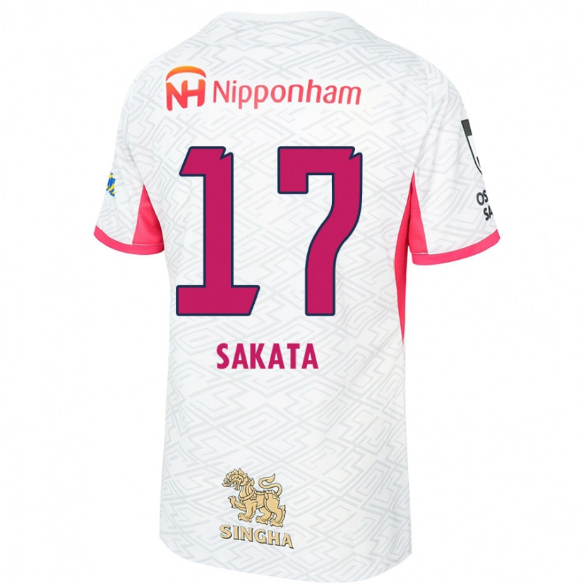 Danxen Dětské Reiya Sakata #17 Sakura Růžová Bílá Daleko Hráčské Dresy 2025/26 Dres
