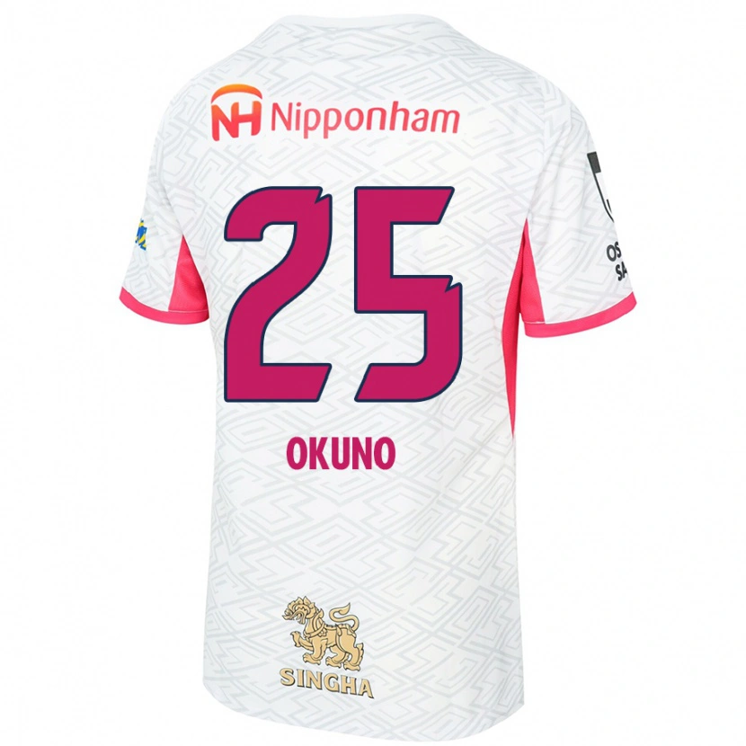 Danxen Dětské Hiroaki Okuno #25 Sakura Růžová Bílá Daleko Hráčské Dresy 2025/26 Dres