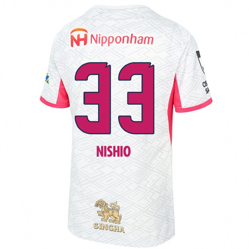 Danxen Dětské Ryuya Nishio #33 Sakura Růžová Bílá Daleko Hráčské Dresy 2025/26 Dres