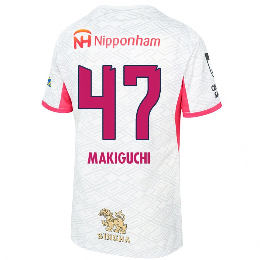 Danxen Dětské Kazuma Makiguchi #47 Sakura Růžová Bílá Daleko Hráčské Dresy 2025/26 Dres