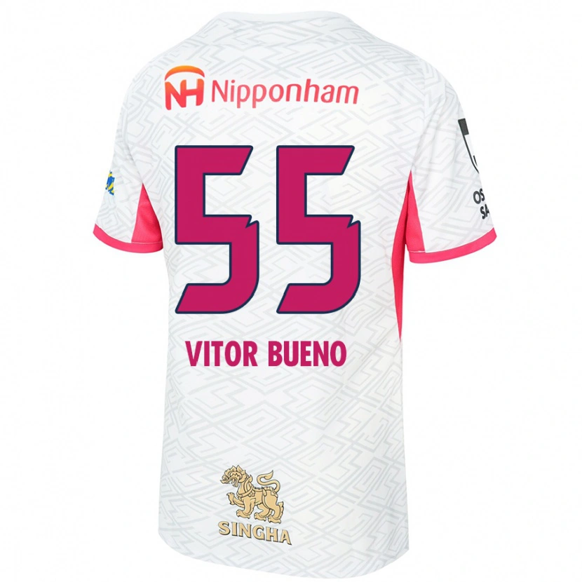 Danxen Dětské Vitor Bueno #55 Sakura Růžová Bílá Daleko Hráčské Dresy 2025/26 Dres