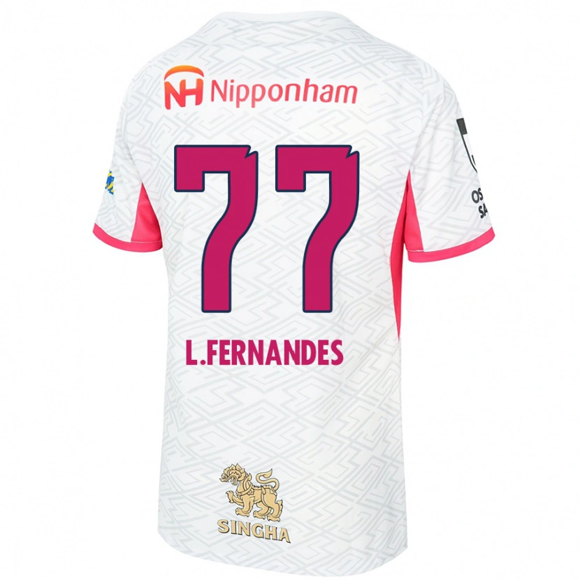 Danxen Dětské Lucas Fernandes #77 Sakura Růžová Bílá Daleko Hráčské Dresy 2025/26 Dres