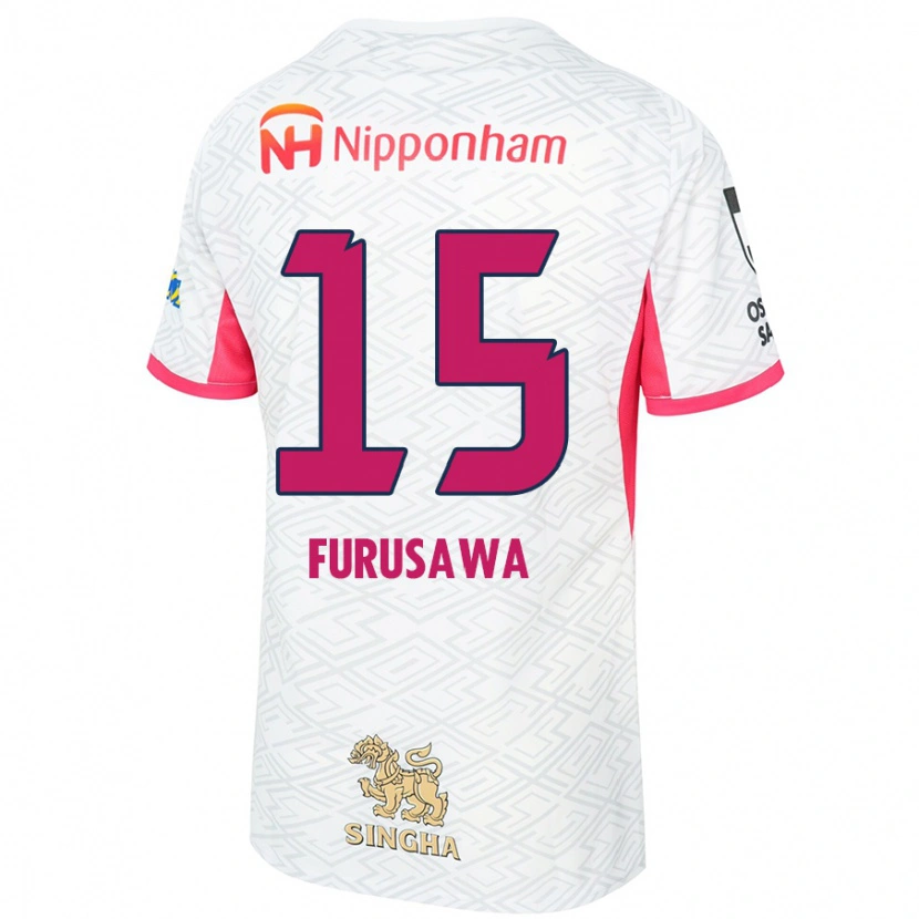 Danxen Dětské Rui Furusawa #15 Sakura Růžová Bílá Daleko Hráčské Dresy 2025/26 Dres