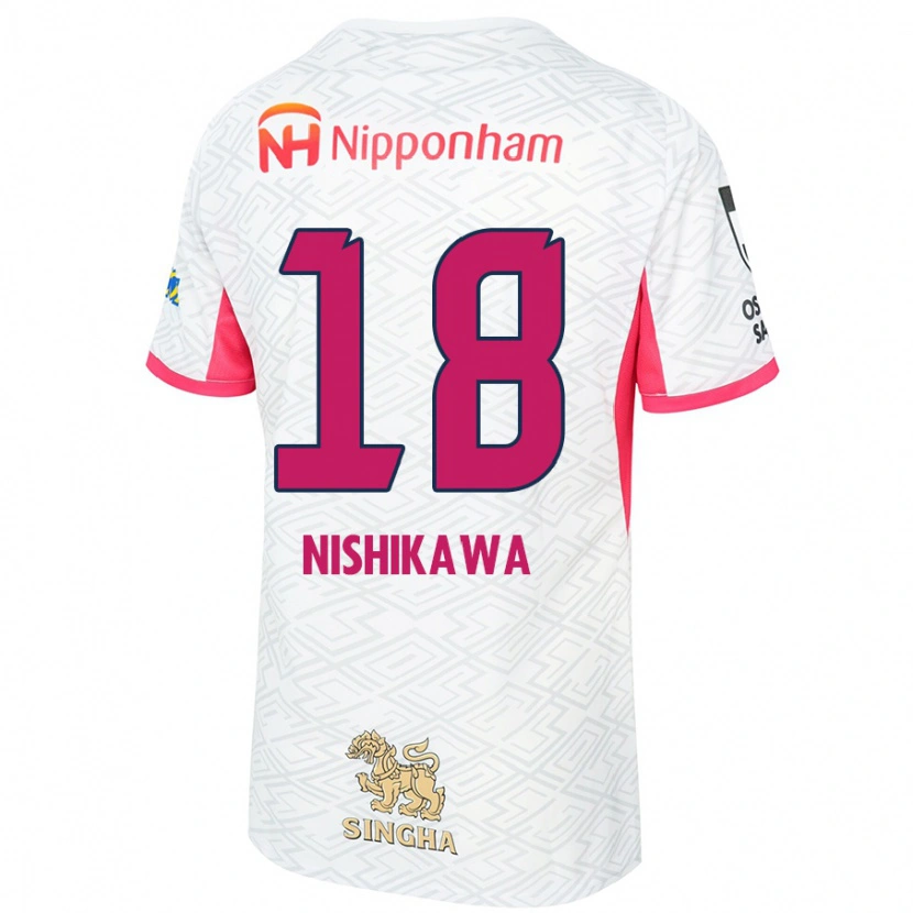 Danxen Dětské Jun Nishikawa #18 Sakura Růžová Bílá Daleko Hráčské Dresy 2025/26 Dres