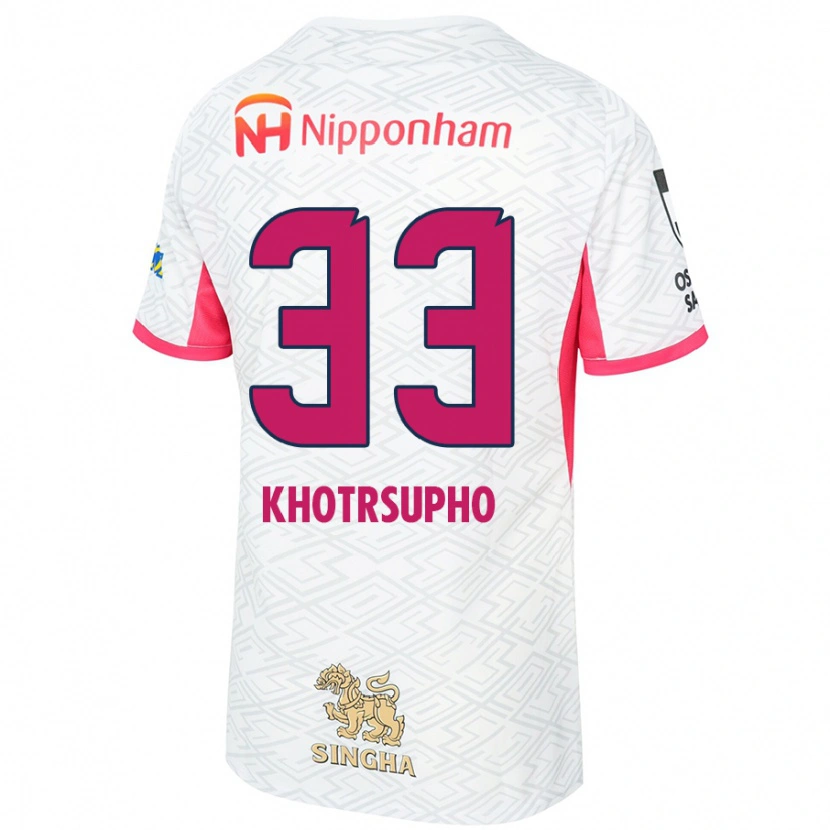 Danxen Dětské Tawan Khotrsupho #33 Sakura Růžová Bílá Daleko Hráčské Dresy 2025/26 Dres