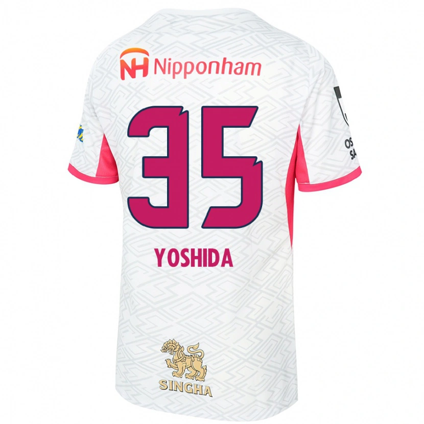 Danxen Dětské Yuji Yoshida #35 Sakura Růžová Bílá Daleko Hráčské Dresy 2025/26 Dres