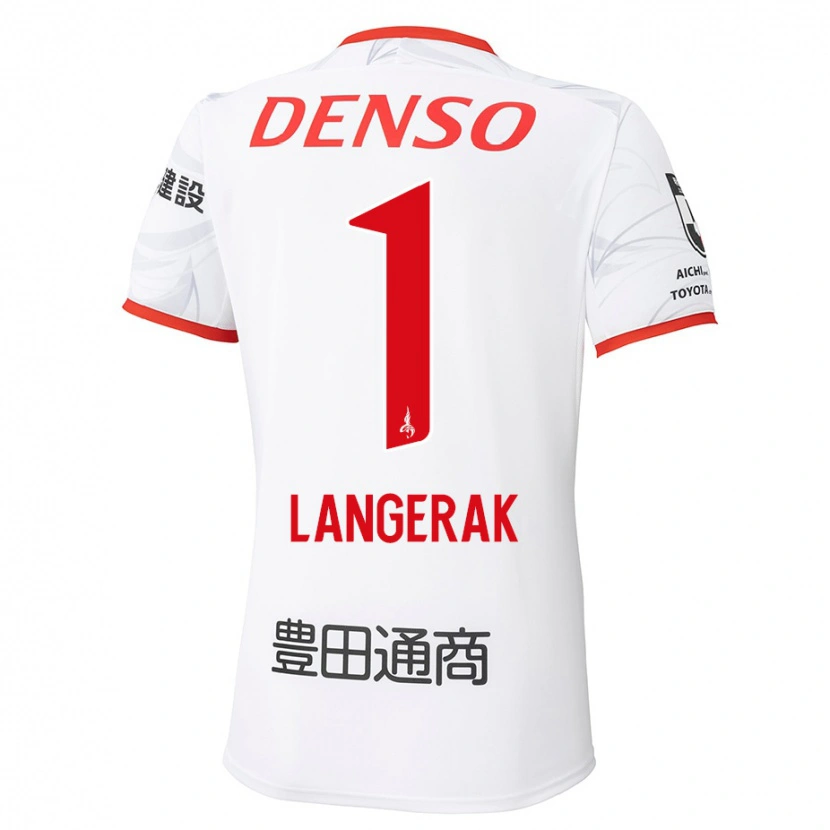 Danxen Dětské Mitchell Langerak #1 Červená Žlutá Daleko Hráčské Dresy 2025/26 Dres