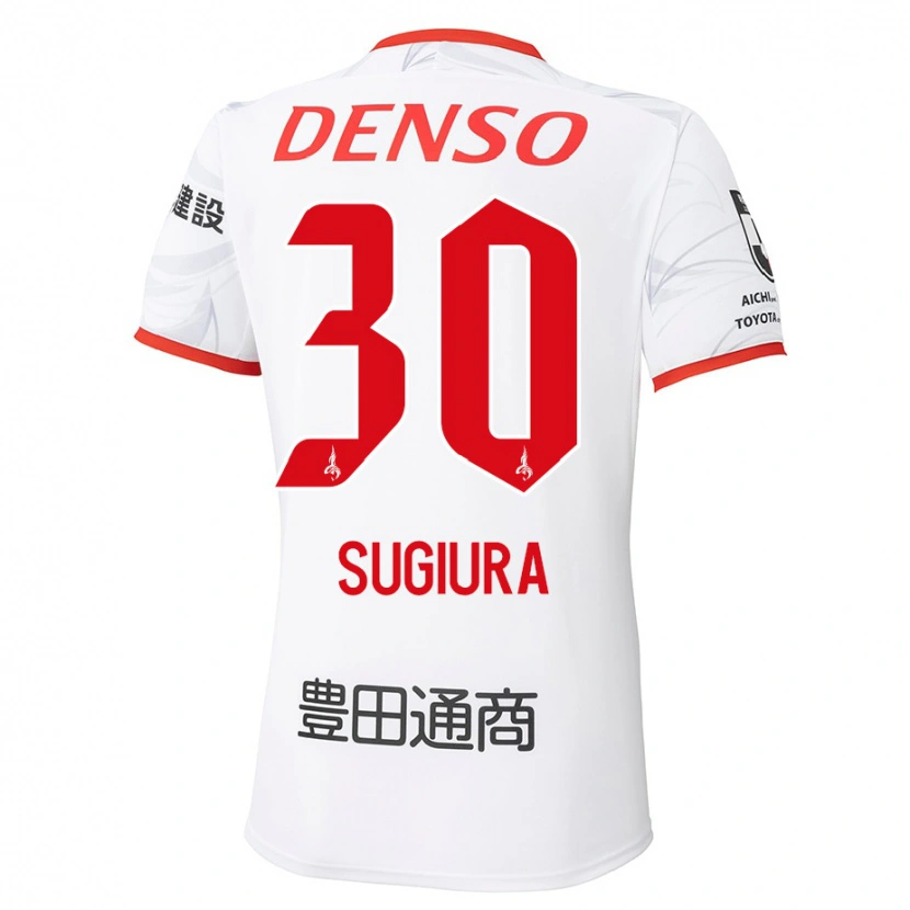 Danxen Dětské Shungo Sugiura #30 Červená Žlutá Daleko Hráčské Dresy 2025/26 Dres