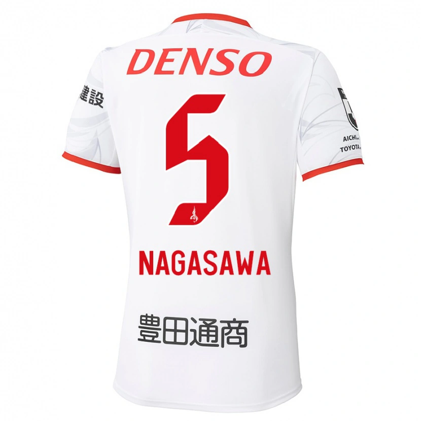 Danxen Dětské Kazuki Nagasawa #5 Červená Žlutá Daleko Hráčské Dresy 2025/26 Dres