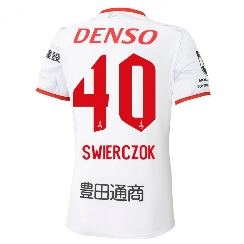 Danxen Dětské Jakub Swierczok #40 Červená Žlutá Daleko Hráčské Dresy 2025/26 Dres
