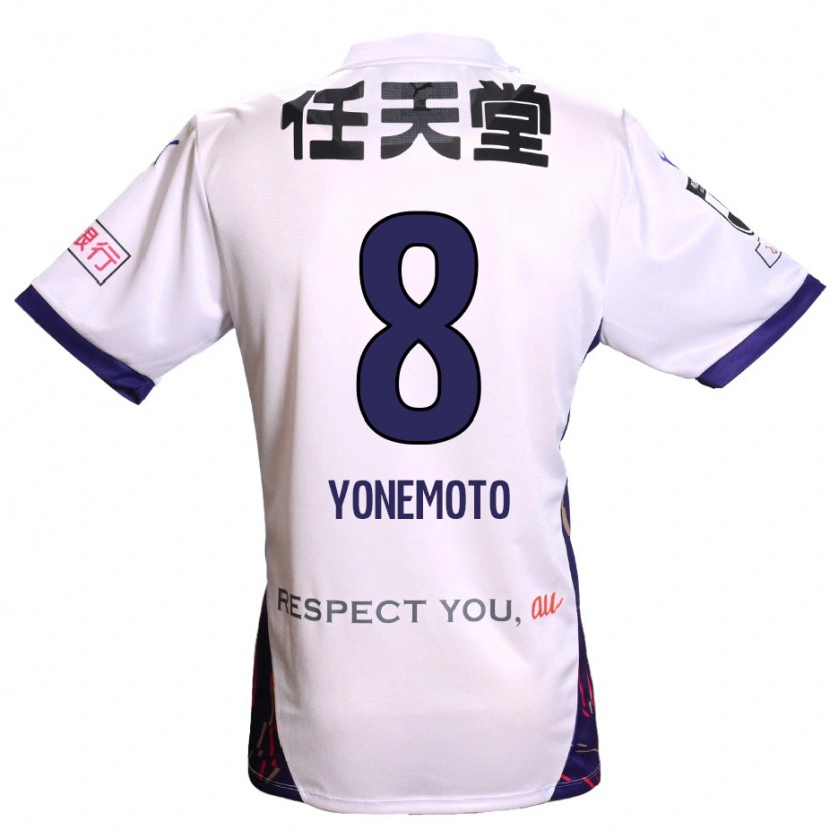 Danxen Dětské Takuji Yonemoto #8 Bílá Fialová Černá Daleko Hráčské Dresy 2025/26 Dres
