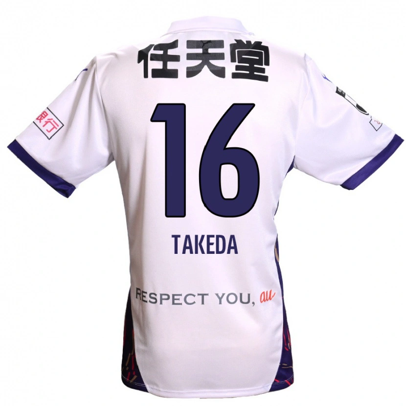 Danxen Dětské Shohei Takeda #16 Fialová Bílá Černá Daleko Hráčské Dresy 2025/26 Dres