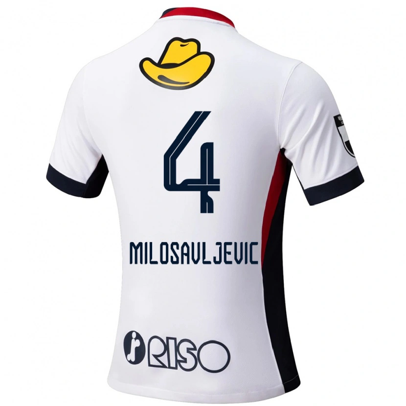 Danxen Dětské Radomir Milosavljevic #4 Červená Černá Daleko Hráčské Dresy 2025/26 Dres