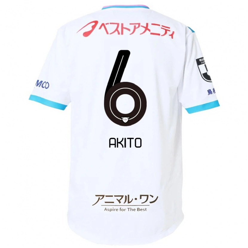 Danxen Dětské Akito Fukuta #6 Bílá Růžová Daleko Hráčské Dresy 2025/26 Dres