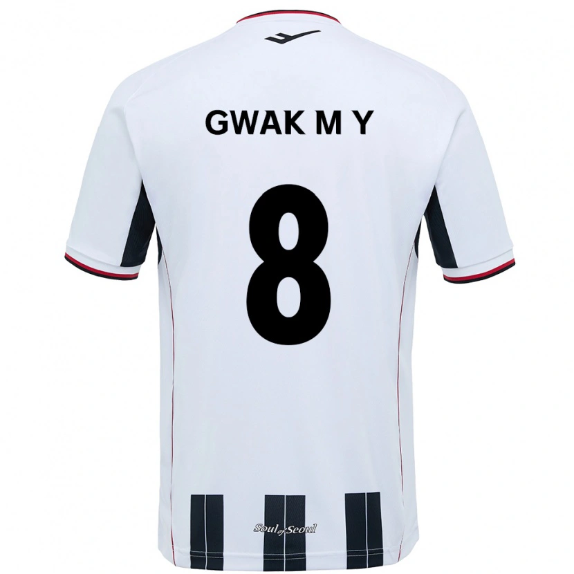 Danxen Dětské Gwak Min-Young #8 Bílá Černá Daleko Hráčské Dresy 2025/26 Dres