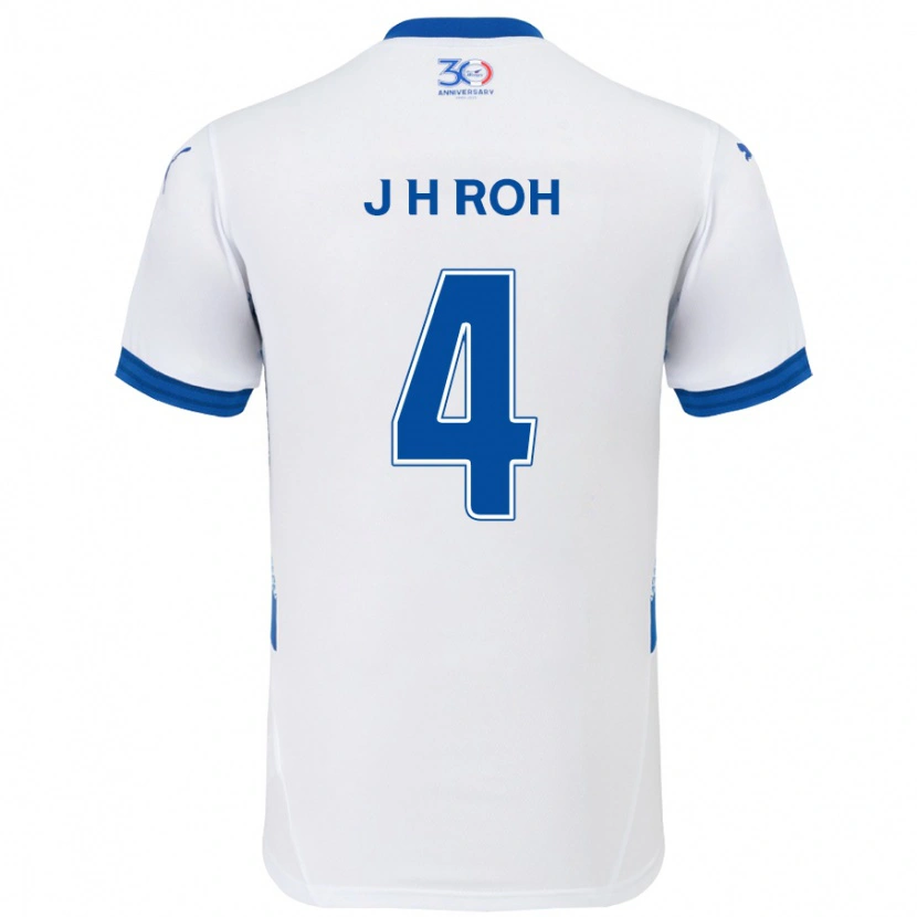 Danxen Dětské Hyun-Jun Roh #4 Královská Modrá Bílá Daleko Hráčské Dresy 2025/26 Dres