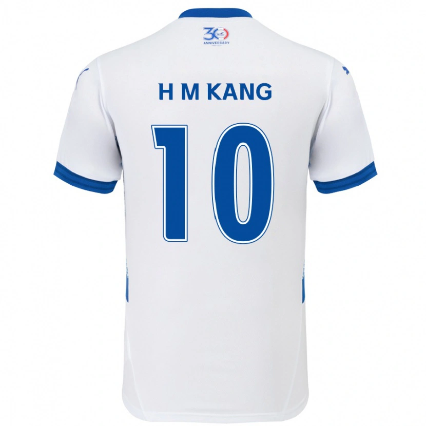 Danxen Dětské Hyun-Muk Kang #10 Královská Modrá Bílá Daleko Hráčské Dresy 2025/26 Dres