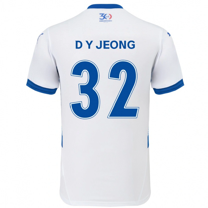 Danxen Dětské Dong-Yun Jeong #32 Královská Modrá Bílá Daleko Hráčské Dresy 2025/26 Dres