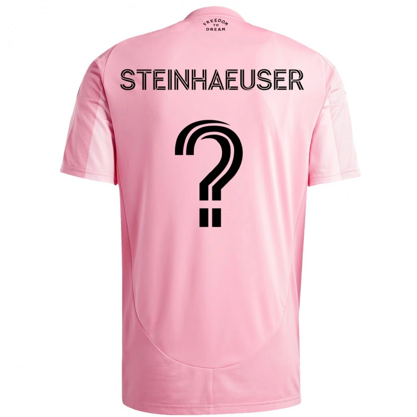 Danxen Pánské Marcus Steinhaeuser #0 Černá Růžová Domů Hráčské Dresy 2025/26 Dres
