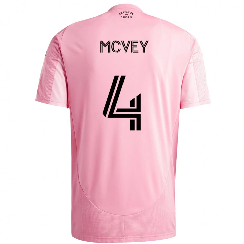 Danxen Pánské Christopher Mcvey #4 Černá Růžová Domů Hráčské Dresy 2025/26 Dres