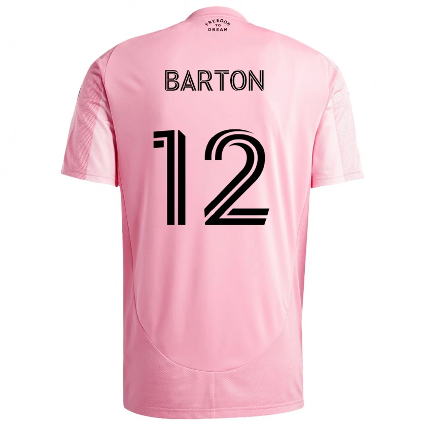 Danxen Pánské Tye Barton #12 Černá Růžová Domů Hráčské Dresy 2025/26 Dres