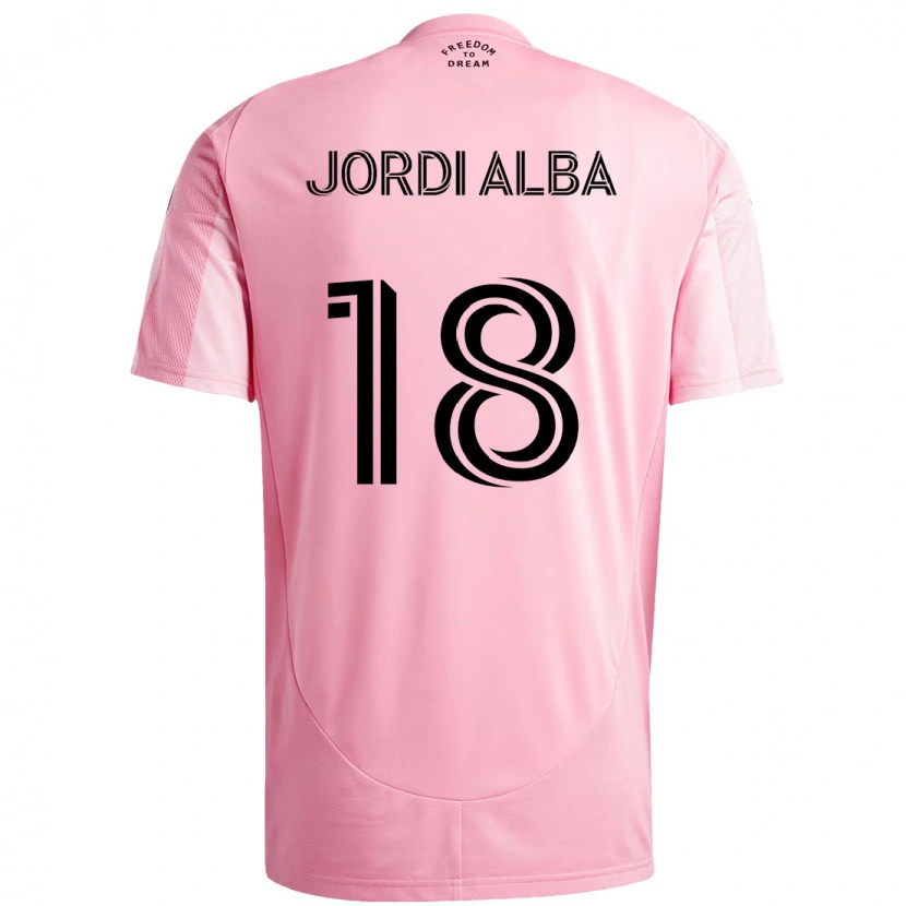 Danxen Pánské Jordi Alba #18 Černá Růžová Domů Hráčské Dresy 2025/26 Dres