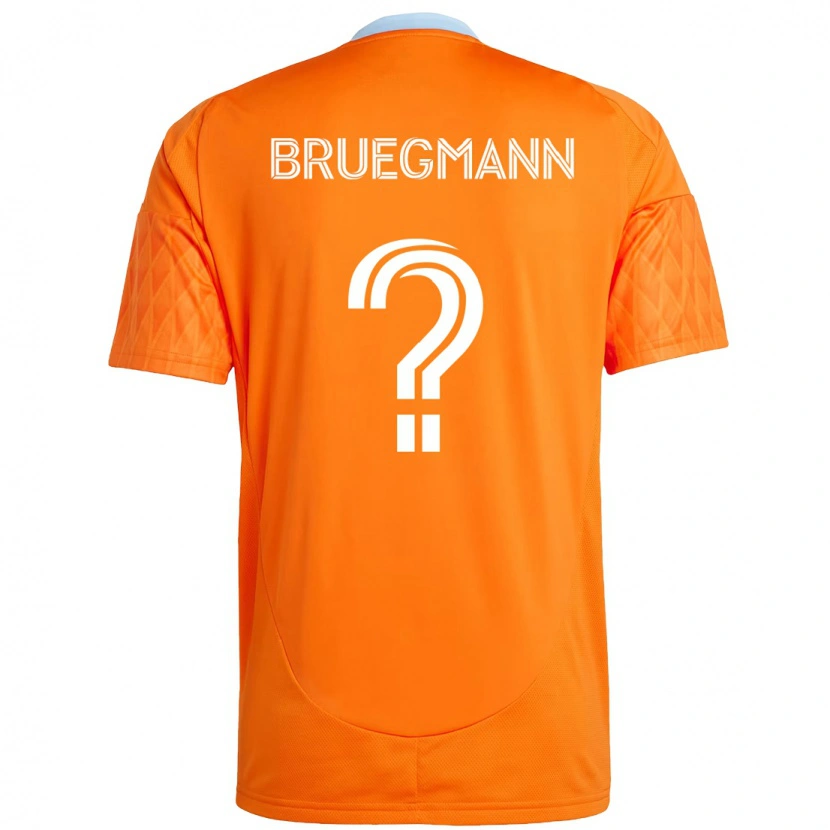 Danxen Pánské Lukas Bruegmann #0 Fialová Oranžová Domů Hráčské Dresy 2025/26 Dres