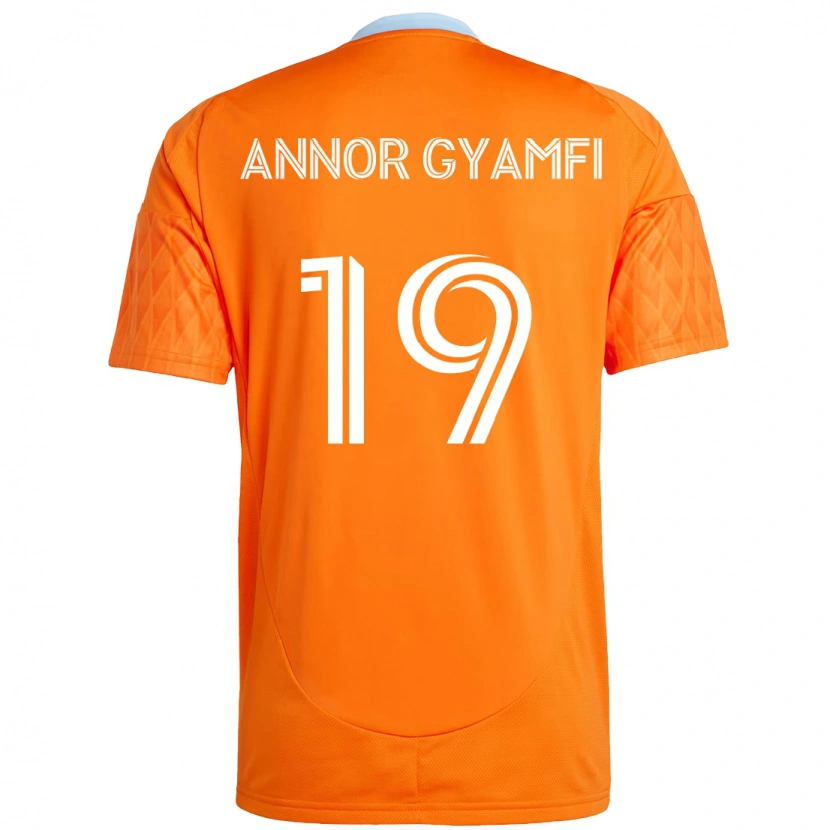 Danxen Pánské Stephen Annor Gyamfi #19 Fialová Oranžová Domů Hráčské Dresy 2025/26 Dres