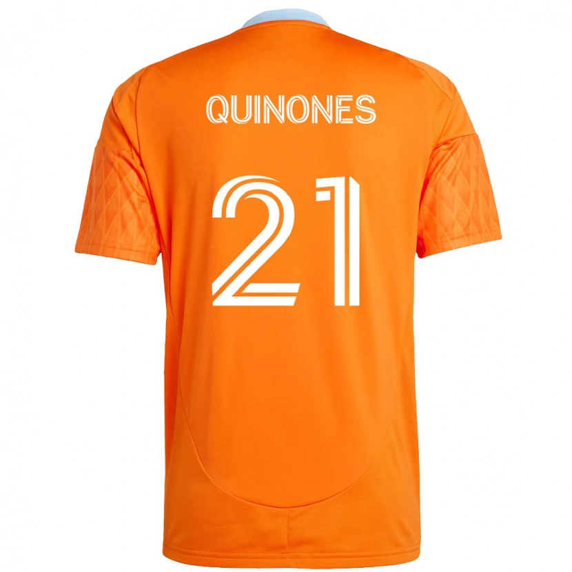 Danxen Pánské Nelson Quiñónes #21 Fialová Oranžová Domů Hráčské Dresy 2025/26 Dres