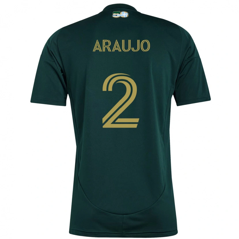 Danxen Pánské Miguel Araujo #2 Béžová Zelená Domů Hráčské Dresy 2025/26 Dres