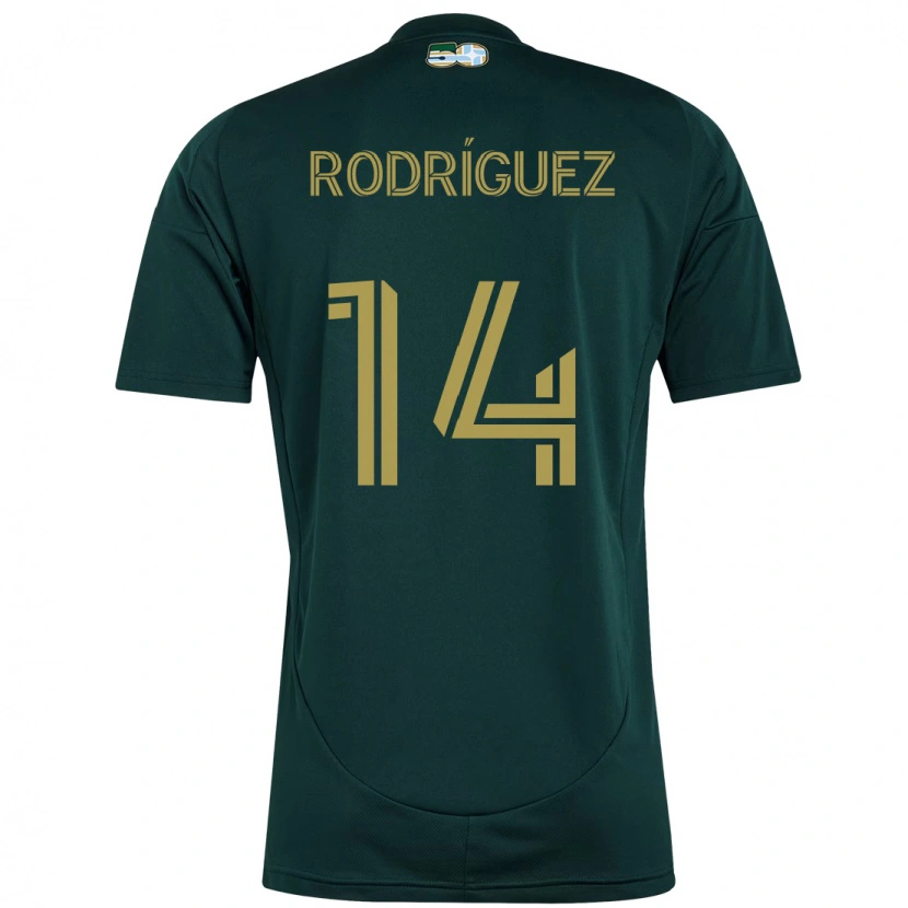Danxen Pánské Jonathan Rodríguez #14 Béžová Zelená Domů Hráčské Dresy 2025/26 Dres