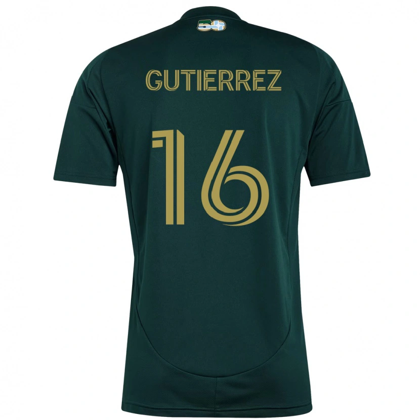 Danxen Pánské Diego Gutiérrez #16 Béžová Zelená Domů Hráčské Dresy 2025/26 Dres