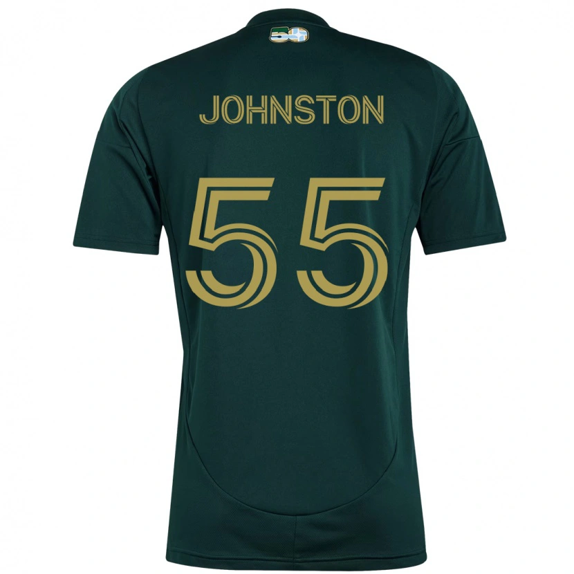 Danxen Pánské Malcolm Johnston #55 Béžová Zelená Domů Hráčské Dresy 2025/26 Dres