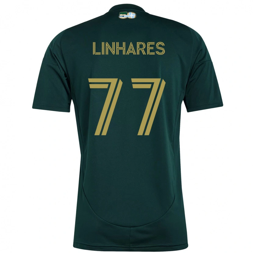 Danxen Pánské Kyle Linhares #77 Béžová Zelená Domů Hráčské Dresy 2025/26 Dres