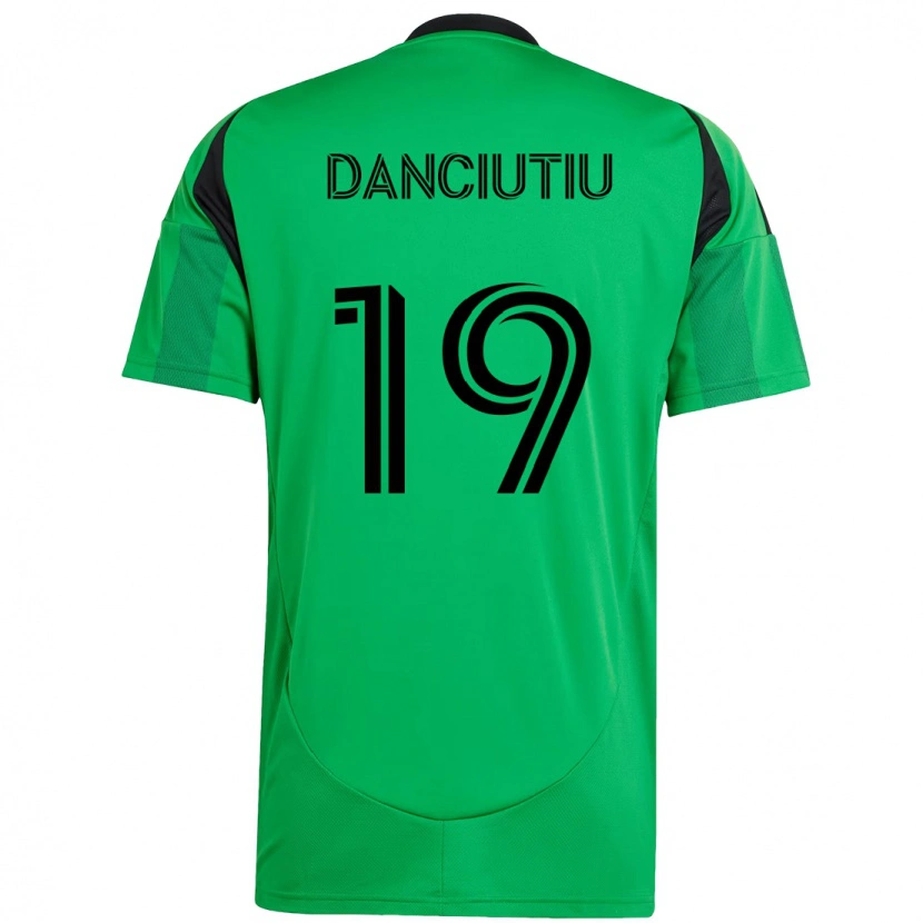 Danxen Pánské Vlad Dănciuțiu #19 Bílá Zelená Domů Hráčské Dresy 2025/26 Dres