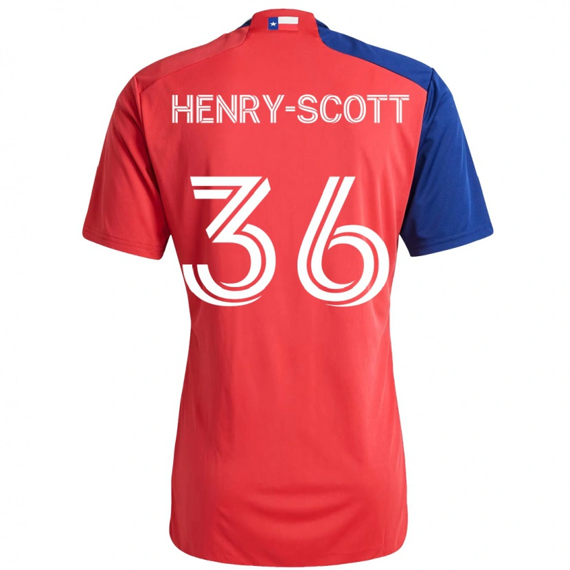 Danxen Pánské Malik Henry-Scott #36 Světle Modrá Červená Domů Hráčské Dresy 2025/26 Dres