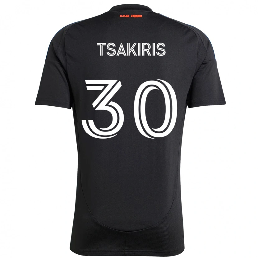Danxen Pánské Niko Tsakiris #30 Bílá Červená Domů Hráčské Dresy 2025/26 Dres