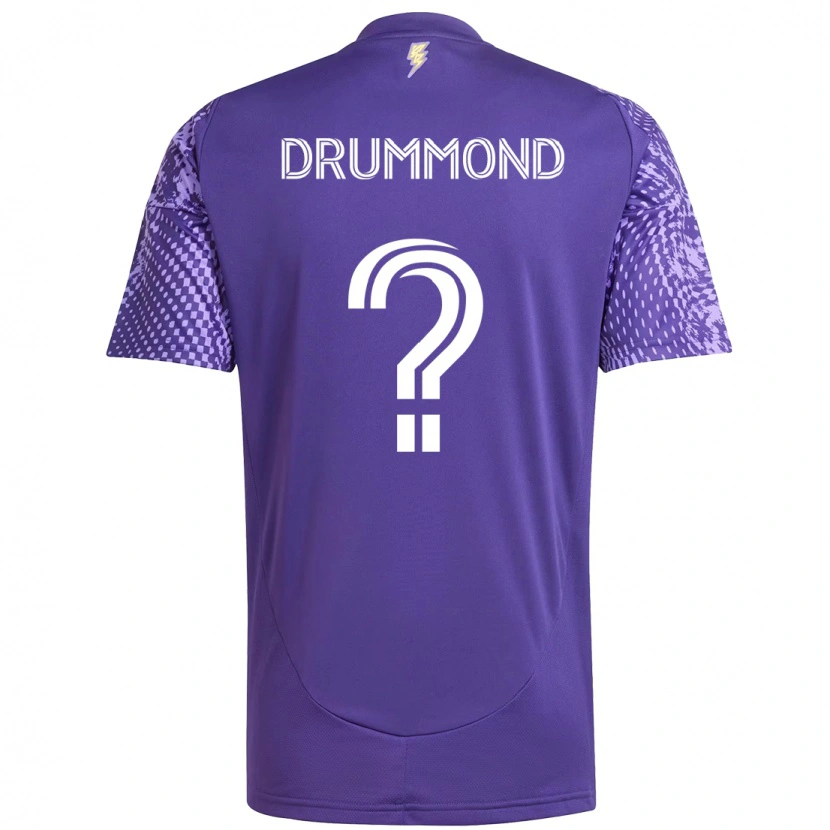 Danxen Pánské Owen Drummond #0 Bílá Fialová Domů Hráčské Dresy 2025/26 Dres