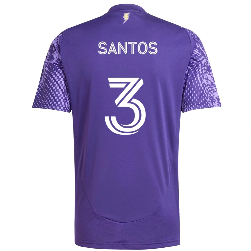 Danxen Pánské Rafael Santos #3 Bílá Fialová Domů Hráčské Dresy 2025/26 Dres