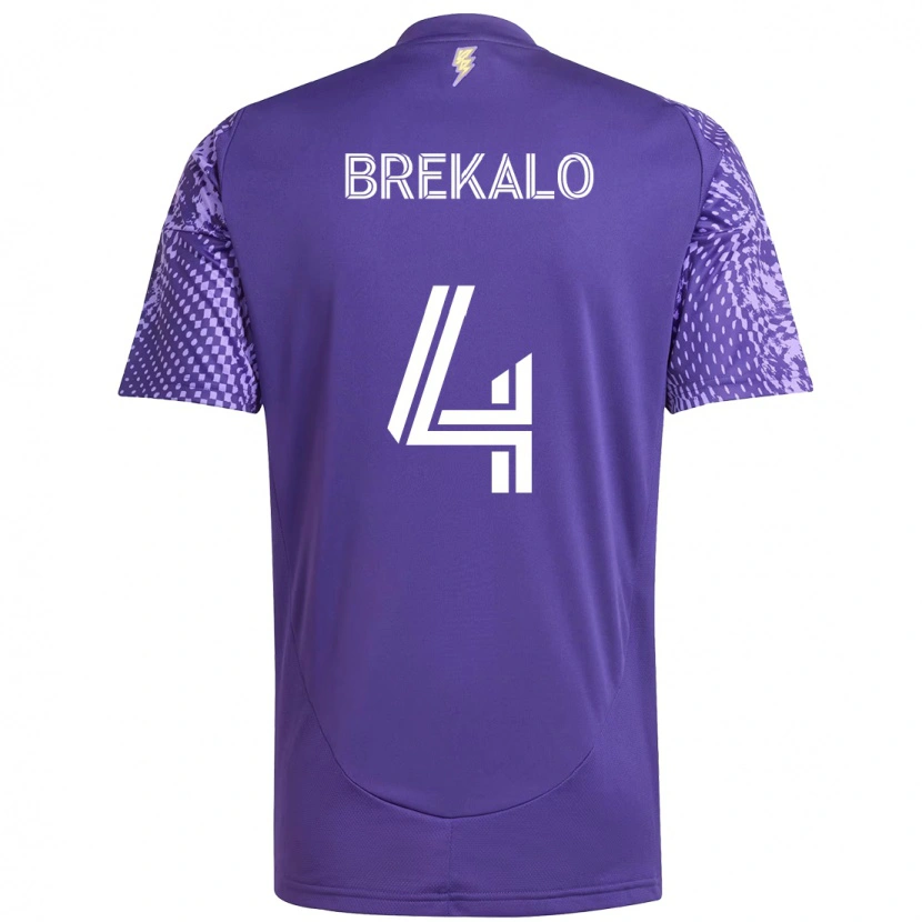 Danxen Pánské David Brekalo #4 Bílá Fialová Domů Hráčské Dresy 2025/26 Dres