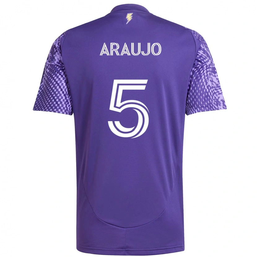 Danxen Pánské César Araújo #5 Bílá Fialová Domů Hráčské Dresy 2025/26 Dres